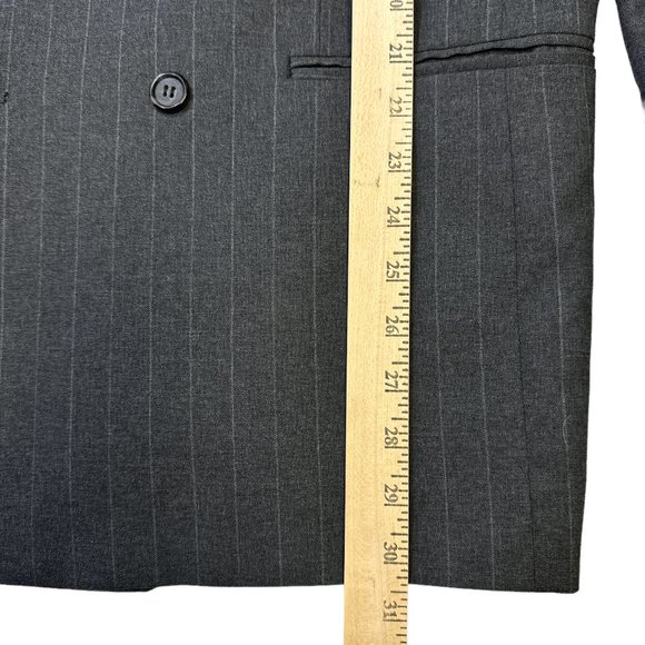 Pierre Balmain Paris Blazer St Tropez Grey Pinstripe Men's Blazer Jacket SZ R41 - Picture 12 of 16